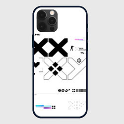 Чехол для iPhone 12 Pro Max Desert Eagle: Printstream White, цвет: 3D-черный