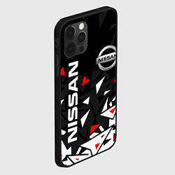 Чехол для iPhone 12 Pro Max NISSAN НИССАН ОСКОЛКИ, цвет: 3D-черный — фото 2