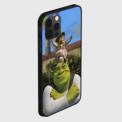 Чехол для iPhone 12 Pro Max Шрек, Кот и Осёл, цвет: 3D-черный — фото 2