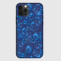 Чехол для iPhone 12 Pro Max ГЖЕЛЬ, цвет: 3D-черный