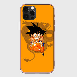 Чехол для iPhone 12 Pro Max Kid Goku, цвет: 3D-светло-розовый