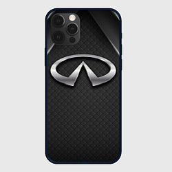 Чехол для iPhone 12 Pro Max ИНФИНИТИ ТЕХНОЛОГИЧНЫЙ ПАТТЕРН, цвет: 3D-черный