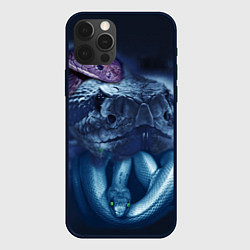 Чехол для iPhone 12 Pro Max Мифические змеи, цвет: 3D-черный