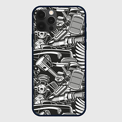 Чехол для iPhone 12 Pro Max Механика Автомобиль, цвет: 3D-черный