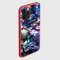 Чехол для iPhone 12 Pro Max Коралловые рыбки, цвет: 3D-красный — фото 2