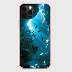 Чехол для iPhone 12 Pro Max Коралловые рыбки, цвет: 3D-светло-розовый