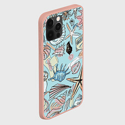 Чехол для iPhone 12 Pro Max Морские обитатели, цвет: 3D-светло-розовый — фото 2