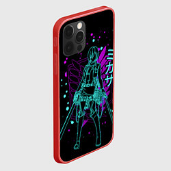 Чехол для iPhone 12 Pro Max Атака Титанов, Микаса, цвет: 3D-красный — фото 2