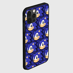 Чехол для iPhone 12 Pro Max Sonic pattern, цвет: 3D-черный — фото 2