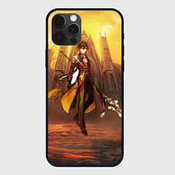 Чехол для iPhone 12 Pro Max GENSHIN INPACT, Zhong li, цвет: 3D-черный