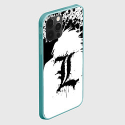 Чехол для iPhone 12 Pro Max Death Note черная краска, цвет: 3D-мятный — фото 2