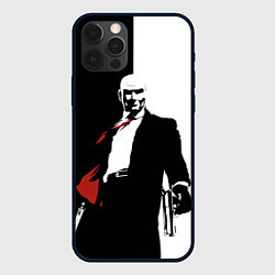 Чехол для iPhone 12 Pro Max Hitman BW, цвет: 3D-черный