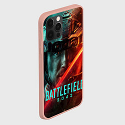 Чехол для iPhone 12 Pro Max Battlefield 2042 Soldier face, цвет: 3D-светло-розовый — фото 2