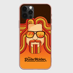 Чехол для iPhone 12 Pro Max The Dude Abides, цвет: 3D-светло-розовый