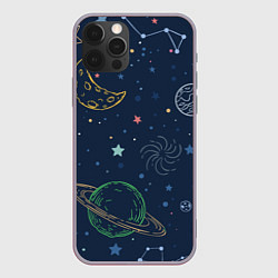 Чехол для iPhone 12 Pro Max Космическая одиссея, цвет: 3D-серый