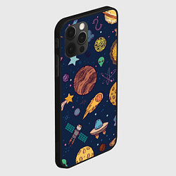 Чехол для iPhone 12 Pro Max Космический мир, цвет: 3D-черный — фото 2