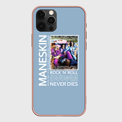 Чехол для iPhone 12 Pro Max Maneskin RocknRoll, цвет: 3D-светло-розовый