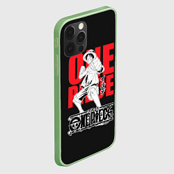 Чехол для iPhone 12 Pro Max One Piece Luffy, цвет: 3D-салатовый — фото 2