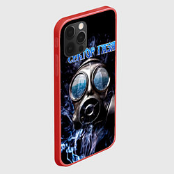 Чехол для iPhone 12 Pro Max Сектор Газа противогаз и дым, цвет: 3D-красный — фото 2