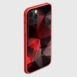 Чехол для iPhone 12 Pro Max Серо-красная абстракция, цвет: 3D-красный — фото 2