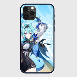 Чехол для iPhone 12 Pro Max Genshin Impact, Эола, цвет: 3D-черный