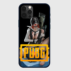 Чехол для iPhone 12 Pro Max PUBG 18 спина, цвет: 3D-черный
