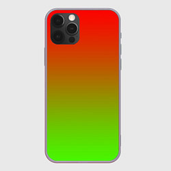Чехол для iPhone 12 Pro Max Градиент Яблоко, цвет: 3D-серый