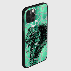 Чехол для iPhone 12 Pro Max Кобра Змеиный стиль, цвет: 3D-черный — фото 2