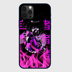 Чехол для iPhone 12 Pro Max Аниме Девушка Киберпанк, цвет: 3D-черный