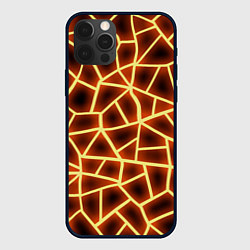 Чехол для iPhone 12 Pro Max Огненная геометрия, цвет: 3D-черный