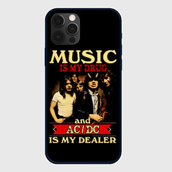 Чехол iPhone 12 Pro Max MUSYC IS MY DRUG and ACDC IS MY DEALER