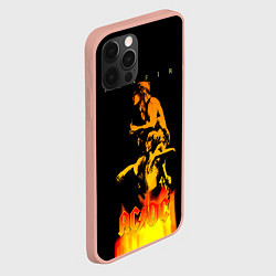 Чехол для iPhone 12 Pro Max Bonfire ACDC, цвет: 3D-светло-розовый — фото 2