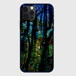 Чехол для iPhone 12 Pro Max Разноцветная гора, цвет: 3D-черный