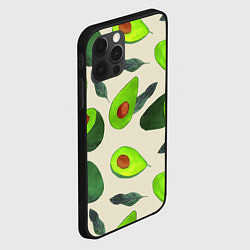 Чехол для iPhone 12 Pro Max Авокадо - фруктовый паттерн, цвет: 3D-черный — фото 2
