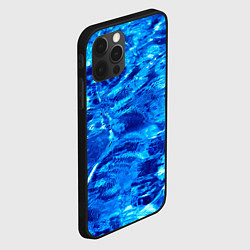 Чехол для iPhone 12 Pro Max Голубая Вода Текстура, цвет: 3D-черный — фото 2
