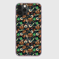 Чехол для iPhone 12 Pro Max Счастливого Хэллоуина, цвет: 3D-серый