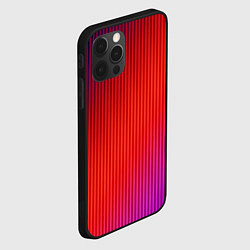 Чехол для iPhone 12 Pro Max Оранжево-фиолетовый градиент, цвет: 3D-черный — фото 2
