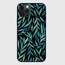 Чехол для iPhone 12 Pro Max Растительный орнамент, цвет: 3D-черный
