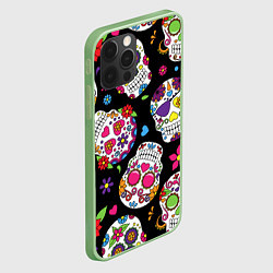 Чехол для iPhone 12 Pro Max SKULLS1!, цвет: 3D-салатовый — фото 2