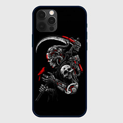 Чехол для iPhone 12 Pro Max Робот и птица, цвет: 3D-черный