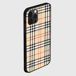 Чехол для iPhone 12 Pro Max Клетчатый принт в стиле Burberry, цвет: 3D-черный — фото 2