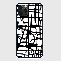 Чехол для iPhone 12 Pro Max Черно-Белый мотив Cantabrigiensia, подходящий для, цвет: 3D-черный