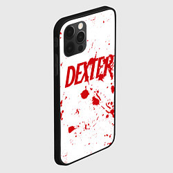 Чехол для iPhone 12 Pro Max Dexter logo Декстер брызги крови, цвет: 3D-черный — фото 2