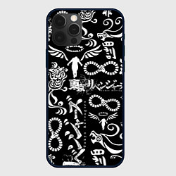 Чехол для iPhone 12 Pro Max ТОКИЙСКИЕ МСТИТЕЛИ ЛОГОБОМБИНГ TOKYO REVENGERS LOG, цвет: 3D-черный