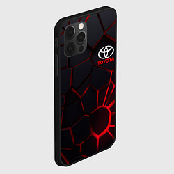 Чехол для iPhone 12 Pro Max Тойота 3D плиты с подсветкой, цвет: 3D-черный — фото 2
