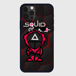 Чехол для iPhone 12 Pro Max Squid game BLACK, цвет: 3D-черный