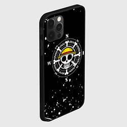 Чехол для iPhone 12 Pro Max ONE PIECE ВАН ПИС ЧЕРЕП БРЫЗГИ КРАСОК, цвет: 3D-черный — фото 2