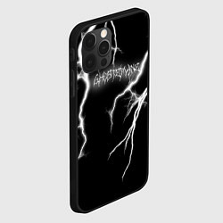 Чехол для iPhone 12 Pro Max GHOSTEMANE Lightning Гостмейн Молния Надпись, цвет: 3D-черный — фото 2
