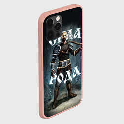 Чехол для iPhone 12 Pro Max Сила Рода Славянский воин, цвет: 3D-светло-розовый — фото 2