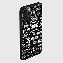 Чехол для iPhone 12 Pro Max ЛОГОТИПЫ МЕТАЛ ГРУПП METAL BANDS LOGO, цвет: 3D-черный — фото 2